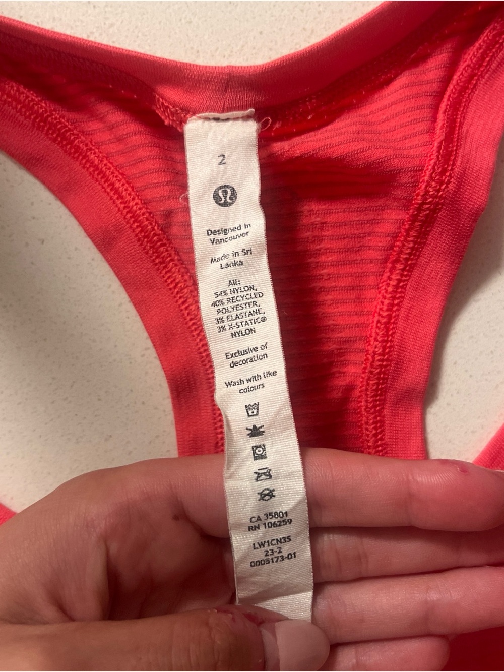 lululemon athletica Coral Racerback Performance Tank - Picture 2 of 2